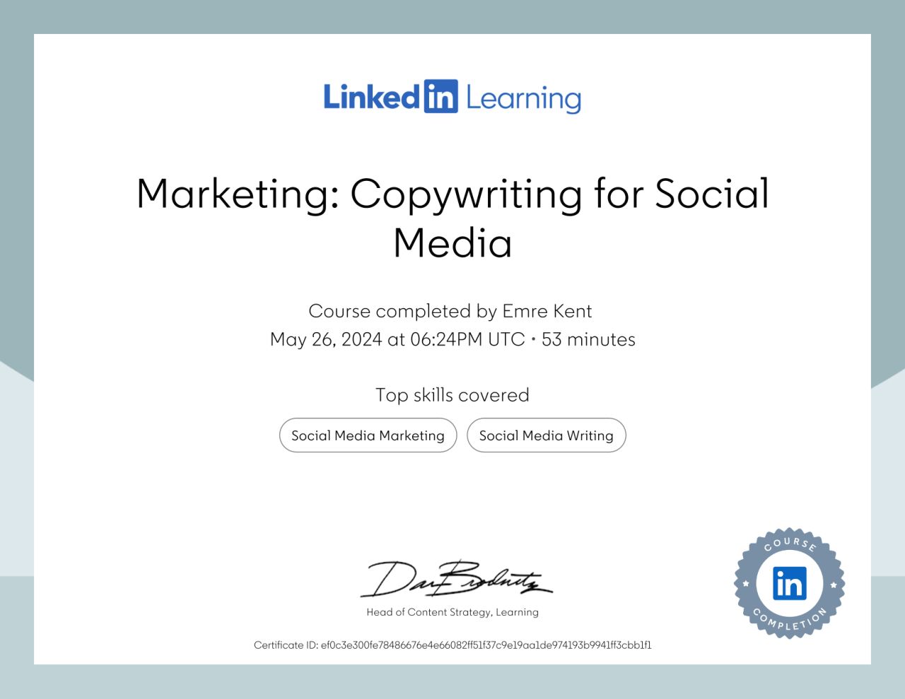 Marketing: Copywriting for Social Media